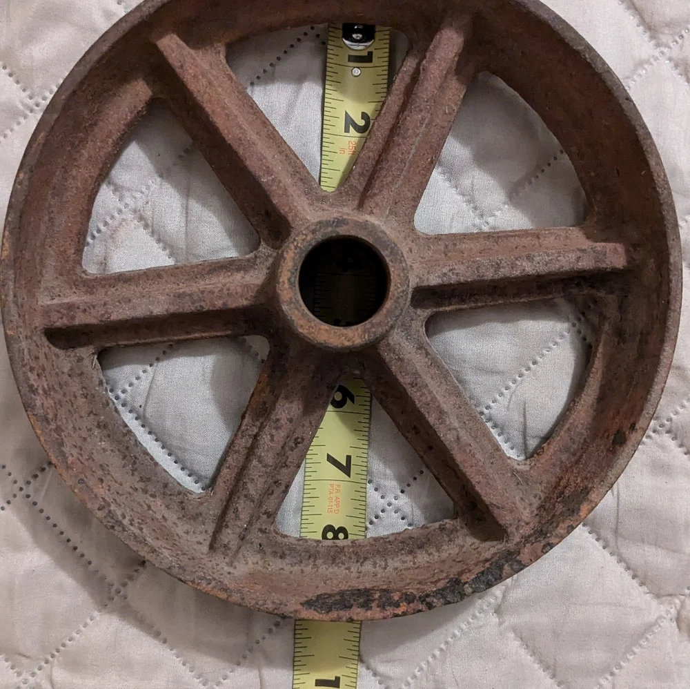 Antique Metal Wheel Rustic Chic Home Decor - Picture 3 of 4